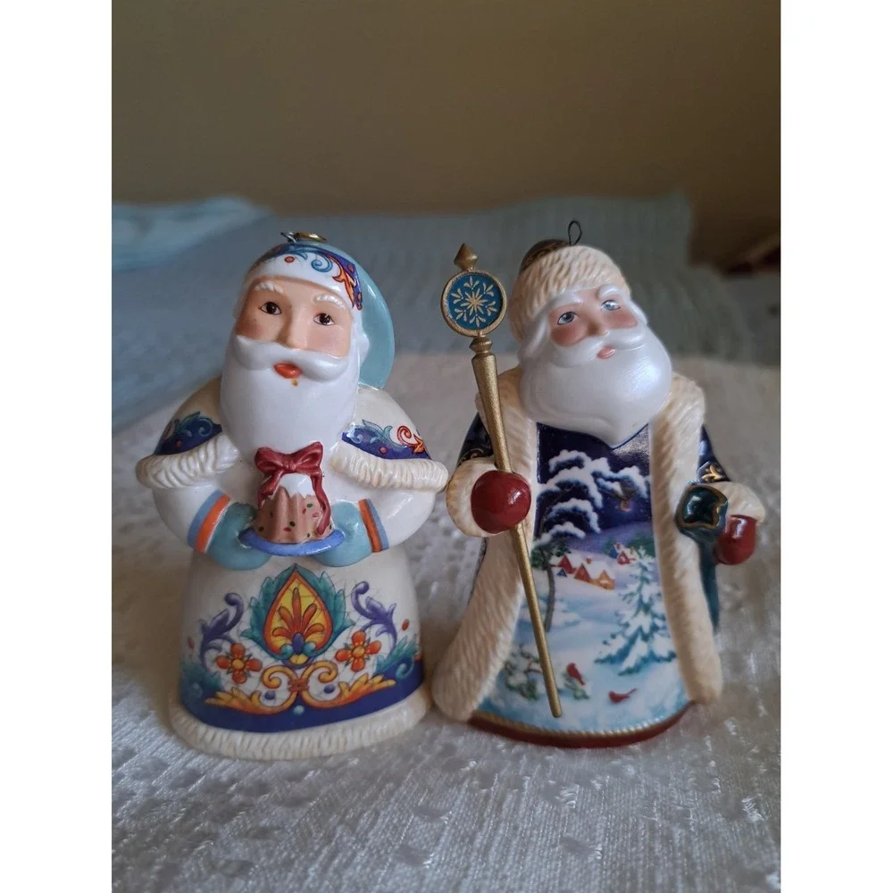 Bundle Of 2 Hallmark Keepsake Christmas Ornaments Santas Of World Italy Russia